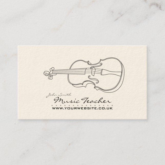 Musician/Music Teacher (Violin) Business Card (Front)