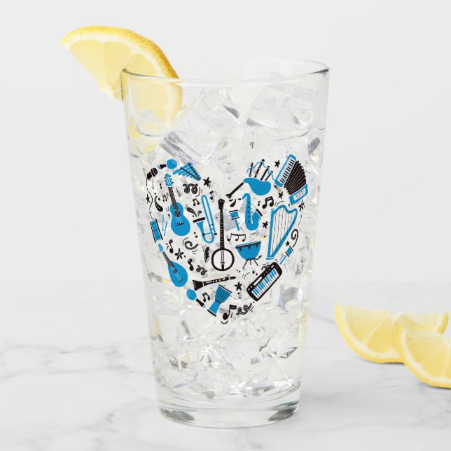 Musician Musical Instrument Heart Tool Glass (Front Ice)