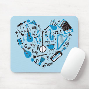Musician Musical Instrument Heart Tool Mouse Mat