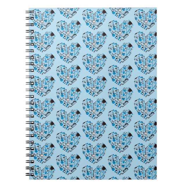 Musician Musical Instrument Heart Tool Notebook (Front)