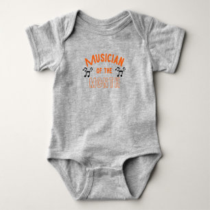 Musician Of The Month Music Notes Fun Baby Bodysuit