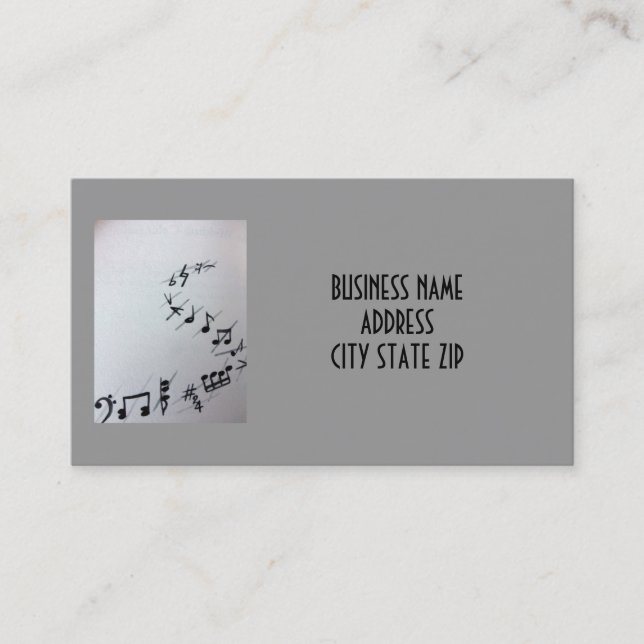 MUSICIAN OR MUSIC SHOP BUSINESS CARD (Front)