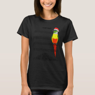 Musician Parrot I Silent Night I Yellow Green Chee T-Shirt