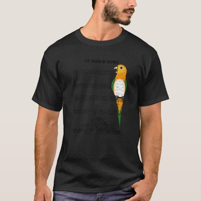 Musician Parrot I Sound Of Silence I White bellied T-Shirt (Front)
