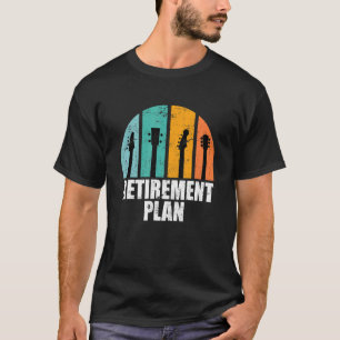 Musician Pension Plan Electric Acoustic Guitar Ret T-Shirt