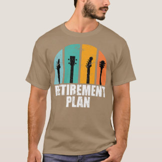 Musician pension plan electric Acoustic guitar Ret T-Shirt