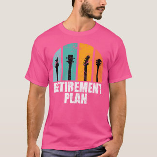 Musician Pension Plan Electric Acoustic Guitar Ret T-Shirt