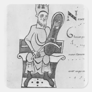 Musician playing a crouth square sticker