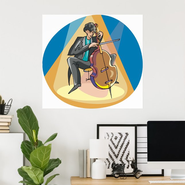 Musician Playing The Chello Poster (Creator Uploaded)