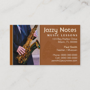 Musician – Saxophone Business Card