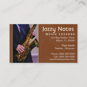 Musician – Saxophone Business Card