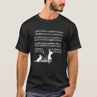 Musician Shirt Cats And Sheet Music T Shirt