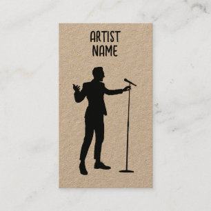 Musician Singer MC Microphone Artist Male Business Card