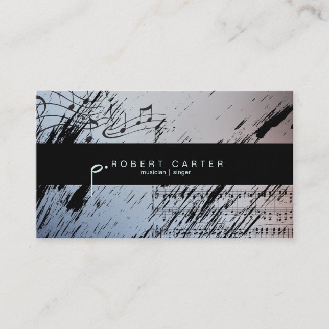Musician Singer Music Teacher Business Card (Front)