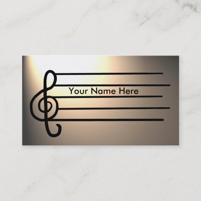 Musician stagelight customisable business cards (Front)