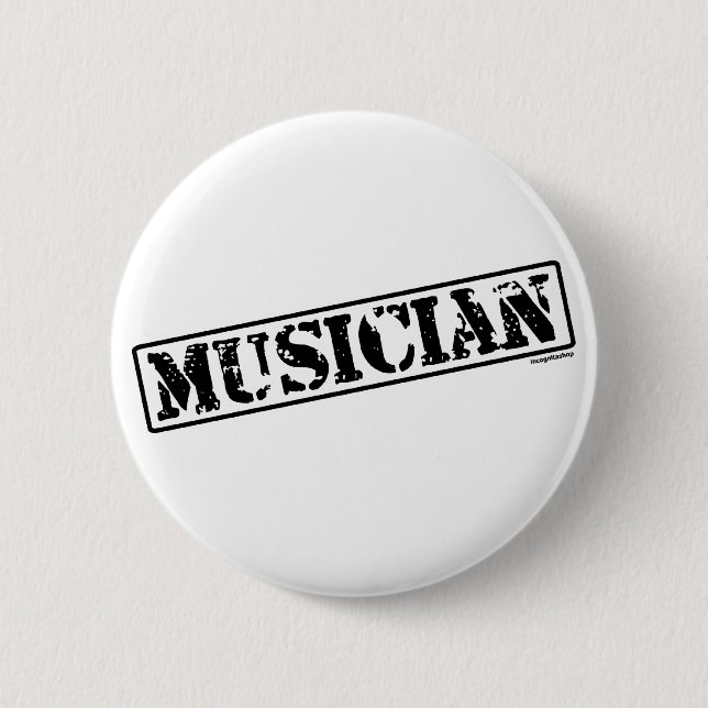 Musician Stamp 6 Cm Round Badge (Front)