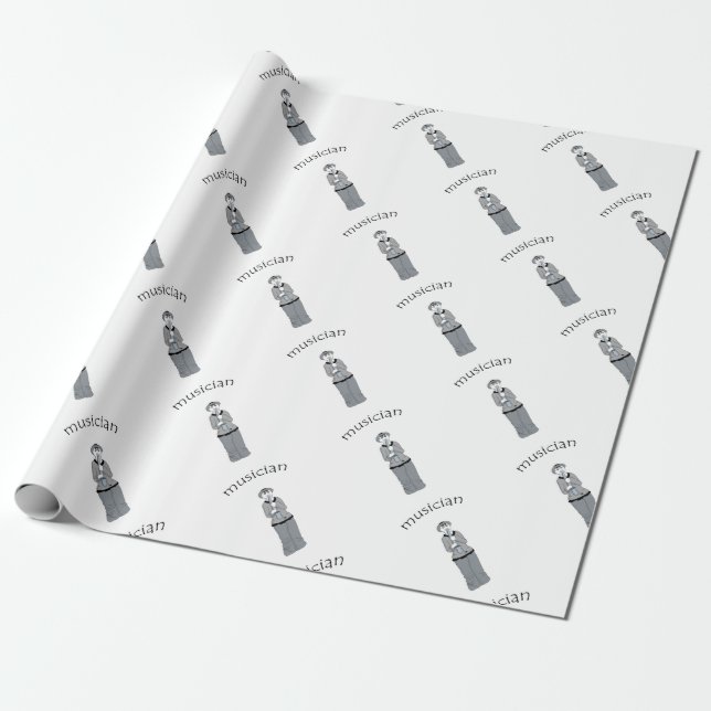 musician wrapping paper (Unrolled)