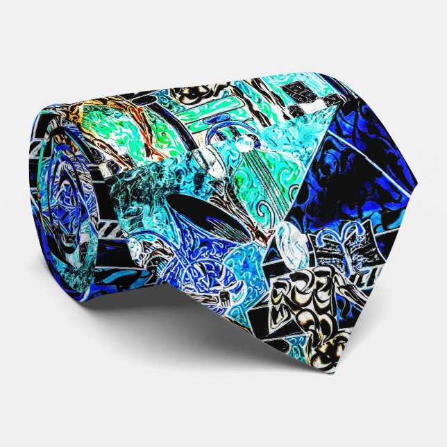 Musicians abstract tie (Rolled)