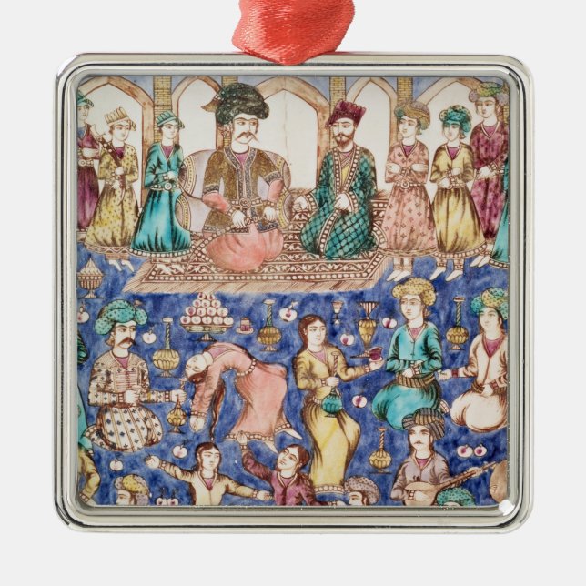 Musicians and dancers metal tree decoration (Front)