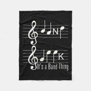 Musicians Band Geek Music Notes Spelling Funny T S Fleece Blanket