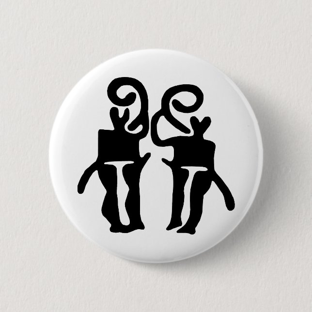 Musicians-BW 6 Cm Round Badge (Front)