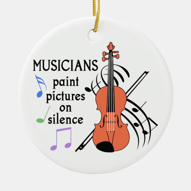 Musicians Ceramic Tree Decoration (Front)