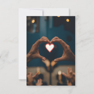musicians framing their heart with their hands thank you card
