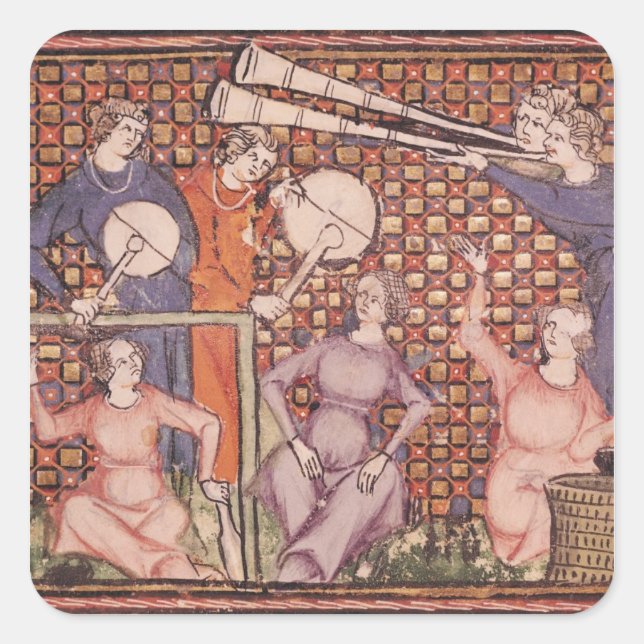 Musicians, from Ovide Moralise Square Sticker (Front)