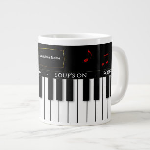 MUSICIAN'S JUMBO SOUP MUG - PIANO KEYBOARD