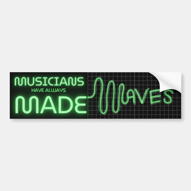 Musicians Made Waves Bumper Sticker (Front)