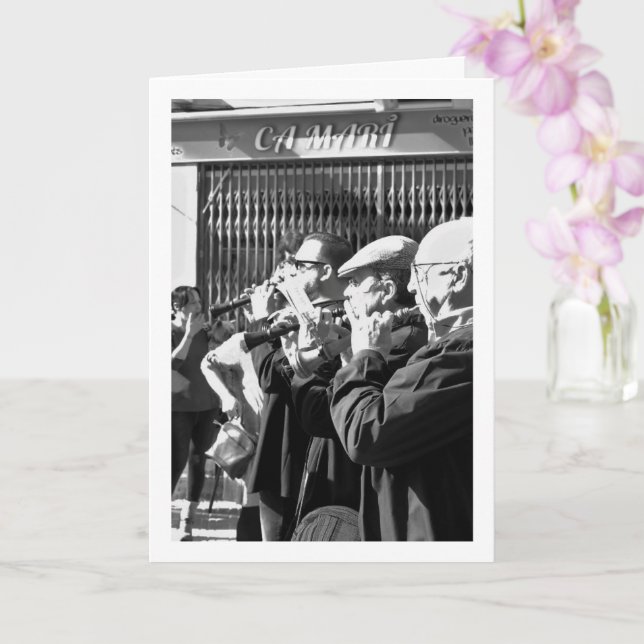 Musicians of Lliria, Spanish Portrait Card (Orchid)