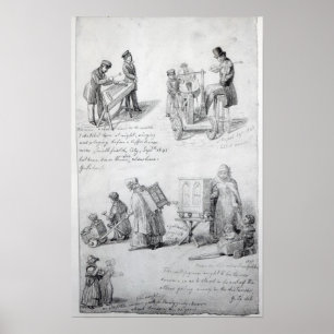 Musicians on the streets of London, 1841-43 Poster
