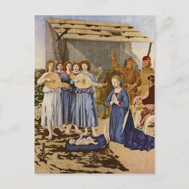 Musicians Worshipping Christ by Geburt Christi Postcard (Front)