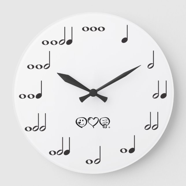Musicical Notes Large Clock (Front)
