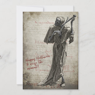 Musicing Death Halloween Holiday Card