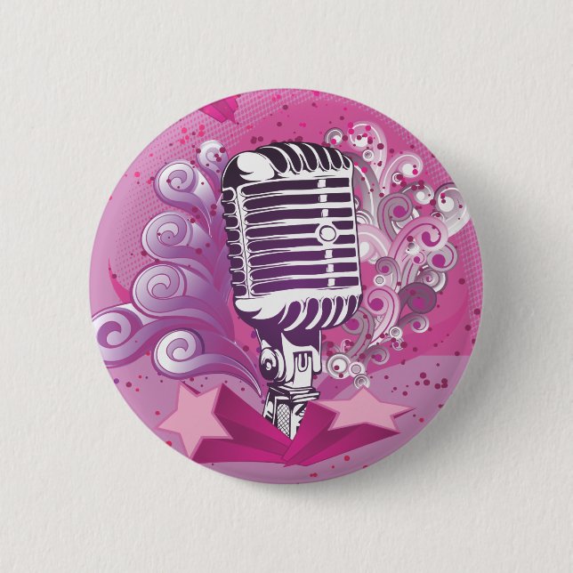 musicmic 6 cm round badge (Front)