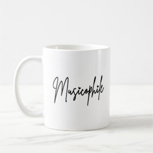 Musicophile Typo with Love Hearts Black Writing Coffee Mug