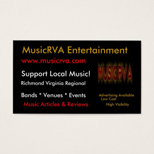 MusicRVA Business Cards
