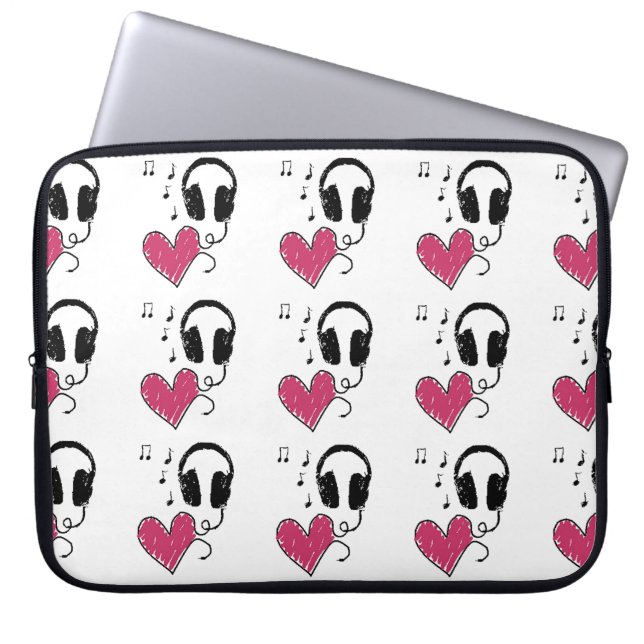 Music's Where The Heart Is Headphones Sleeve (Front)