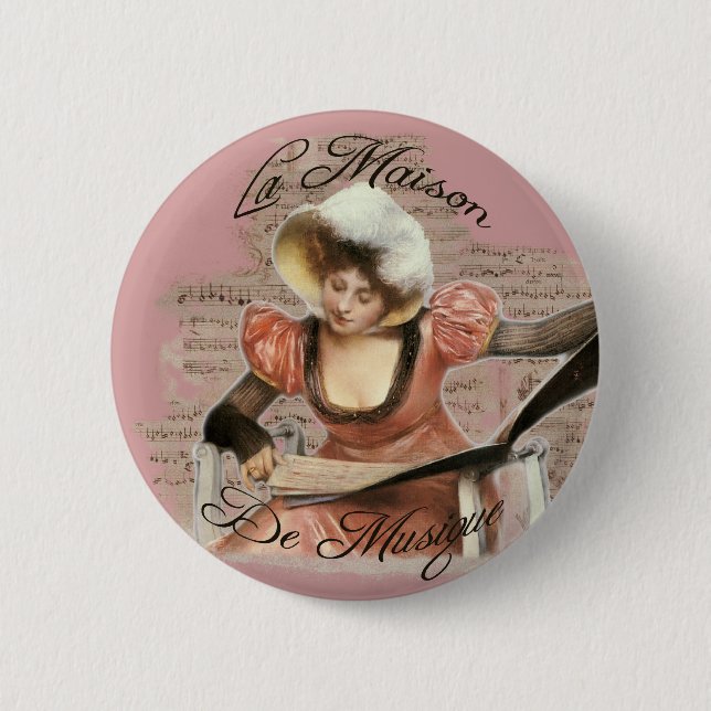 Musique 6 Cm Round Badge (Front)