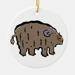 musk-ox ceramic tree decoration