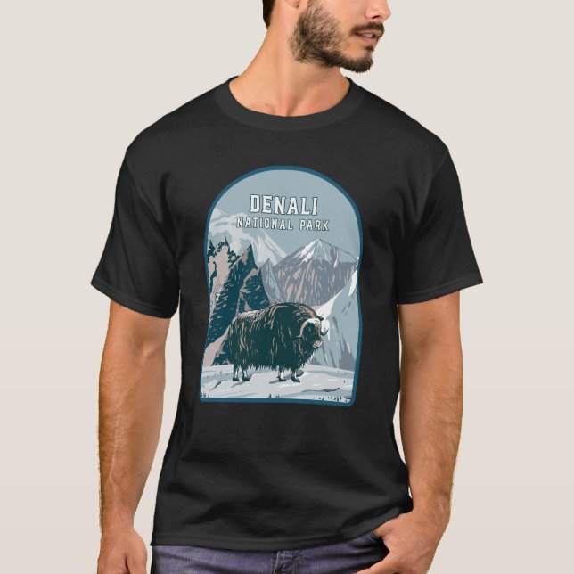 Musk Ox in Denali National Park T-Shirt (Front)