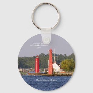 Muskegon Entrance Lights key chain