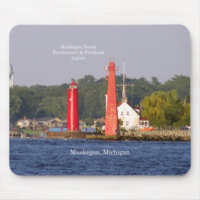 Muskegon Entrance Lights mouse pad (Front)