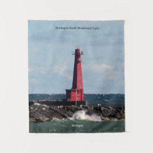 Muskegon South Breakwater Light tapestry