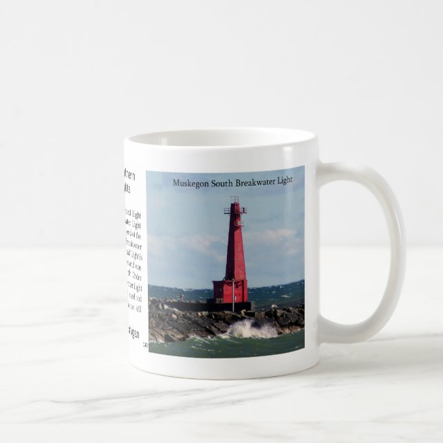 Muskegon South Pierhead & Breakwater Lights mug (Right)