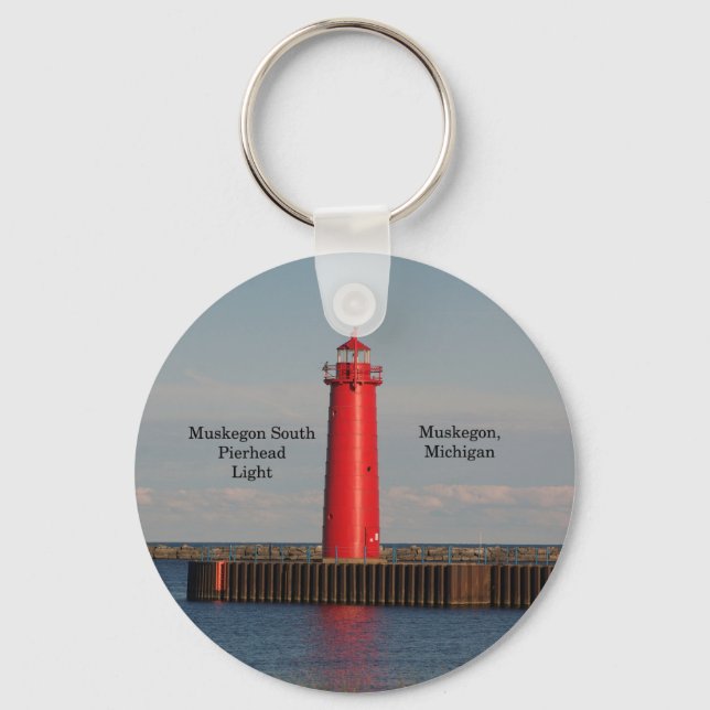 Muskegon South Pierhead Light key chain (Front)