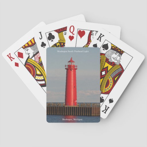 Image of Muskegon South Pierhead Light playing cards