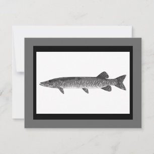 Muskie Fishing art Invitation