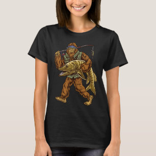 Muskie Fishing Bigfoot Musky Hunting Fishermen  T-Shirt